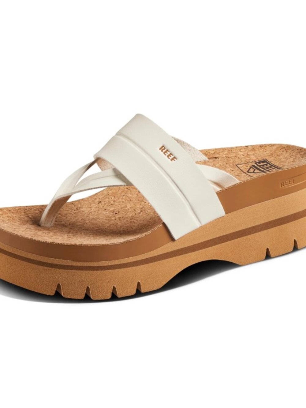 Reef Vista Higher Savanah Platform Thong Sandal in Whisper White 5